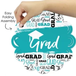 Big Dot Of Happiness Teal Grad - Best Is Yet To Come - Turquoise Graduation Party Round Table Decorations - Paper Chargers - Place Setting For 12 -Nursery Decor Store GUEST fd1058f0 6514 4edd 8bd6 429bfb4998ba