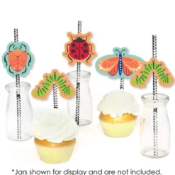 Big Dot Of Happiness Buggin' Out - Paper Straw Decor - Bugs Birthday Party Striped Decorative Straws - Set Of 24 -Nursery Decor Store GUEST fda1a939 4fd8 4c08 8694 a875904d46c5