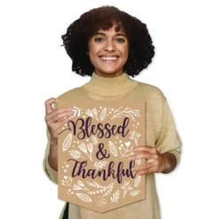 Big Dot Of Happiness Elegant Thankful - Outdoor Home Decorations - Double-Sided Fall Thanksgiving Garden Flag - 12 X 15.25 Inches -Nursery Decor Store GUEST fe45e0d3 45c0 4032 b379 d43e397de69b