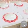 Big Dot Of Happiness Red Stripes - Simple Party Round Table Decorations - Paper Chargers - Place Setting For 12