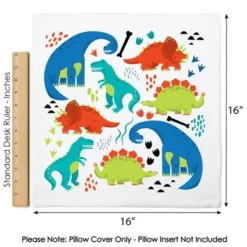 Big Dot Of Happiness Roar Dinosaur - Dino Mite Baby Shower Or Birthday Party Home Decorative Canvas Cushion Case - Throw Pillow Cover - 16 X 16 Inches 9 Big Dot Of Happiness Roar Dinosaur - Dino Mite Baby Shower Or Birthday Party Home Decorative Canvas Cushion Case - Throw Pillow Cover - 16 X 16 Inches -Nursery Decor Store GUEST ff8303c5 957e 4a76 be08 8a25fb94ebfa
